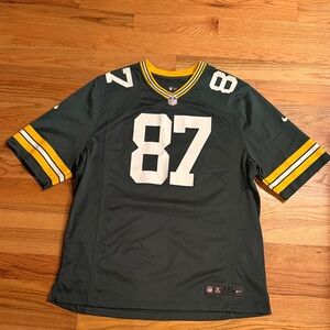 Nike Green and Yellow Football Jersey